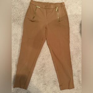 Michael Kors Brown Trousers with Gold Detail